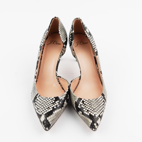 New J.CREW Lucie Pumps in Snake-Embossed Leather - Picture 3 of 6